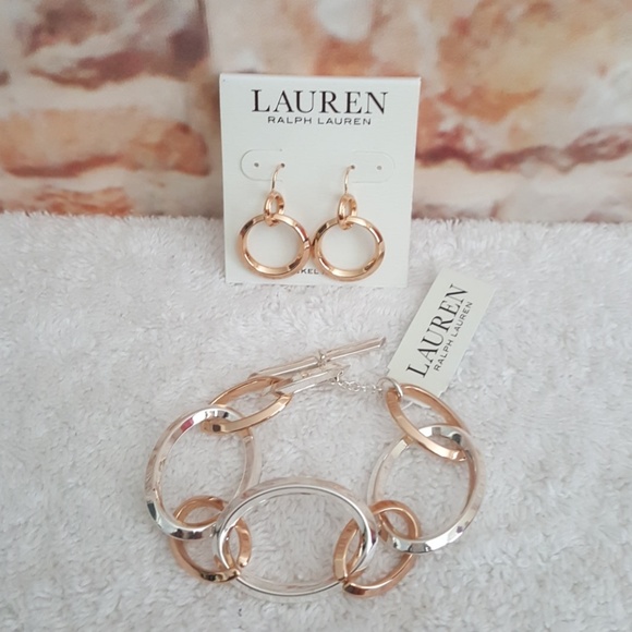 New Ralph Lauren Two Tone Oval Link Bracelet - Picture 6 of 6